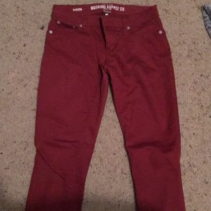 Mossimo Supply Co. Red Skinny Jeans